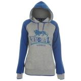 Lonsdale Foil Hoody Ladies Grey/Blue