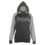 Lonsdale Hooded Top Ladies Charcoal