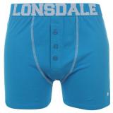 Lonsdale 2 Pack Boxers Mens Blue/White