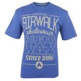 Airwalk Print T Shirt Mens Blue