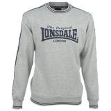  Lonsdale 2 Stripe Crew Sweater Mens Grey