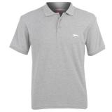Slazenger Plain Polo Shirt Mens Grey