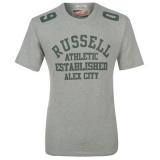 Russell Athletic Print T Shirt Mens Grey