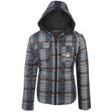 Airwalk AOP Quilted Hood Jacket Mens Grey