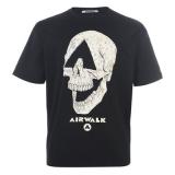 Airwalk T Shirt Mens Black Skull - Výprodej
