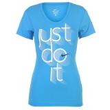 Nike Graphic T Shirt Ladies Blue