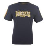Lonsdale LL T Shirt Mens Navy/Yellow