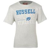 Russell Athletic Print T Shirt Mens Grey