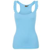 Miss Fiori Frill Vest Ladies Blue
