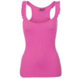 Miss Fiori Frill Vest Ladies Pink