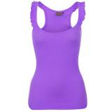 Miss Fiori Frill Vest Ladies Purple