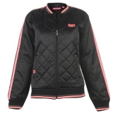 Lonsdale Baseball Jacket Ladies Black