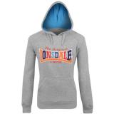 Lonsdale Mix Hoody Mens Grey/Blue