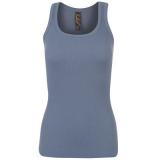 Miss Fiori Basic Vest Ladies Dusty Blue
