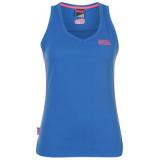Lonsdale 2 Stripe V Neck Vest Ladies Blue/Pink
