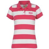 Lonsdale YD Polo Shirt Ladies Berry/White