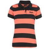 Lonsdale YD Polo Shirt Ladies Black/Coral
