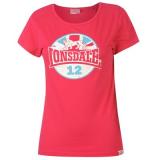 Lonsdale Union Jack T Shirt Ladies Pink