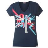 Lonsdale Union Jack T Shirt Ladies Navy