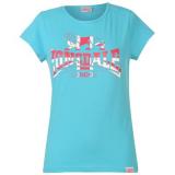 Lonsdale Union Jack T Shirt Ladies Blue