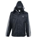 Adidas 3 Stripe Rain Jacket Mens Navy