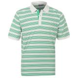 Lee Cooper Striped Polo Shirt Mens White/Green