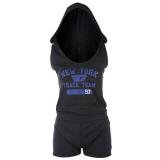 Golddigga Hooded Playsuit Ladies Navy