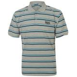 Lonsdale Stripe Polo Shirt Mens Grey