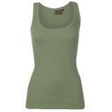 Miss Fiori Basic Vest Ladies Khaki