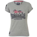 Lonsdale FTF Crew T Shirt Ladies Grey