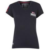 Lonsdale FTF V Neck T Shirt Ladies Navy