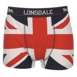 Lonsdale Union Jack 2 Pack Trunks Mens White