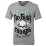 No Fear Music T Shirt Mens Grey