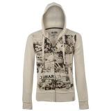No Fear Zipped Hoody Mens Stone