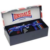 Lonsdale Tr 3Pck Drs Sock Mens Black