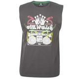 Airwalk Sleeveless T Shirt Mens Charcoal