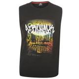 Airwalk Sleeveless T Shirt Mens Black Orange