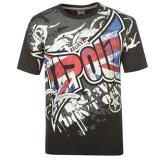 Tapout 10518 Print T Shirt Mens Black