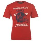 Russell Athletic Print T Shirt Mens Red