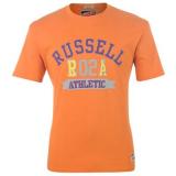 Russell Athletic Applique T Shirt Mens Orange