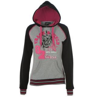LA Hoodie Ladies Grey/Black - Výprodej