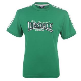 Lonsdale LL T Shirt Mens Green/White