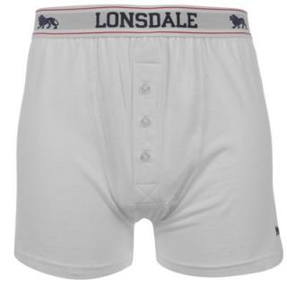 Lonsdale 2 Pack Boxers Mens  White