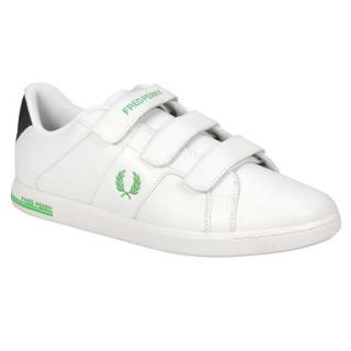Fred Perry Crossfire Velcro Trainer White/Green