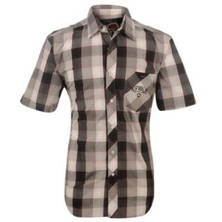 Airwalk Short Sleeve Shirt Mens Black Check