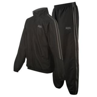 Lonsdale 2 Stripe Tracksuit Mens Black