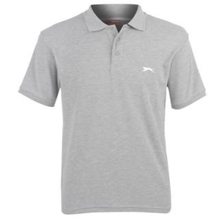 Slazenger Plain Polo Shirt Mens Grey