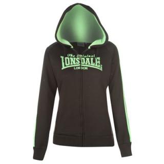 Lonsdale 2S Z Hoody Ladies Black/Green