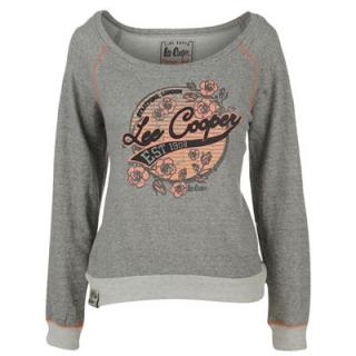 Lee Cooper Long Sleeve T Shirt Ladies Grey