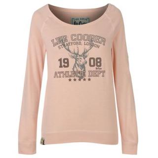 Lee Cooper Long Sleeve T Shirt Ladies Pink